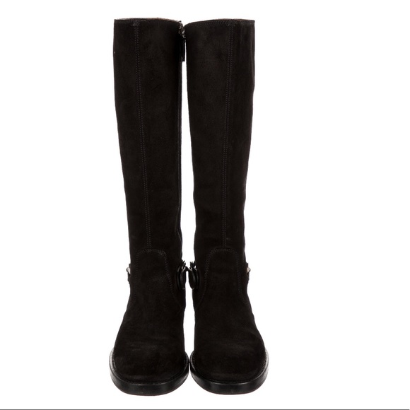 GUCCI Horsebit Accent Black Suede Riding Boots Excellent condition💝 - Picture 2 of 11